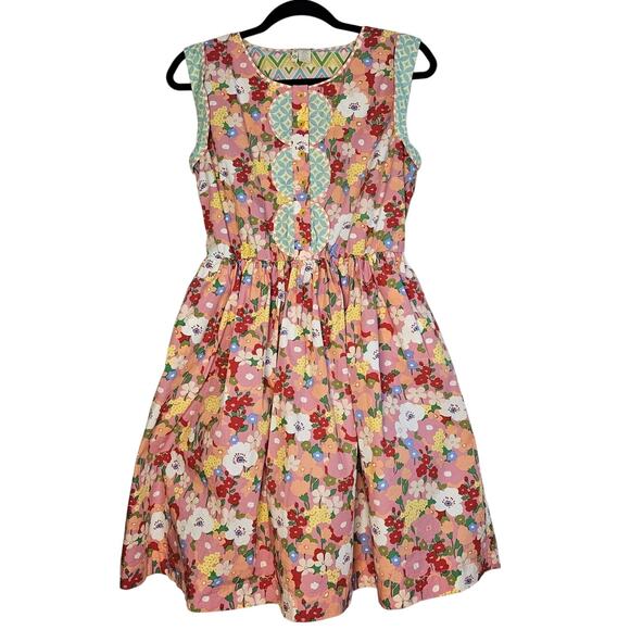 Matilda Jane Leah Its a Wonderful Parade pattern print dress sz Medium - Picture 2 of 10